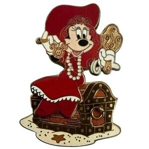 DLR - Pirates of the Caribbean - Golden Mickey Icon Minnie Red Dress Disney Pin